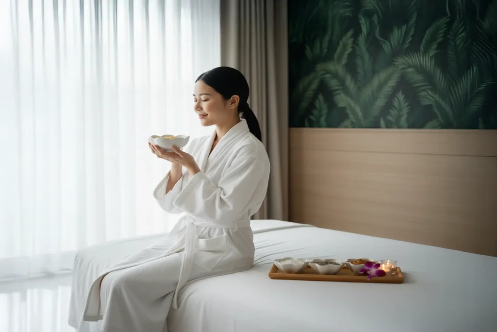 Guest enjoying spa treatment at Sea Seeker Krabi Resort in Ao Nang